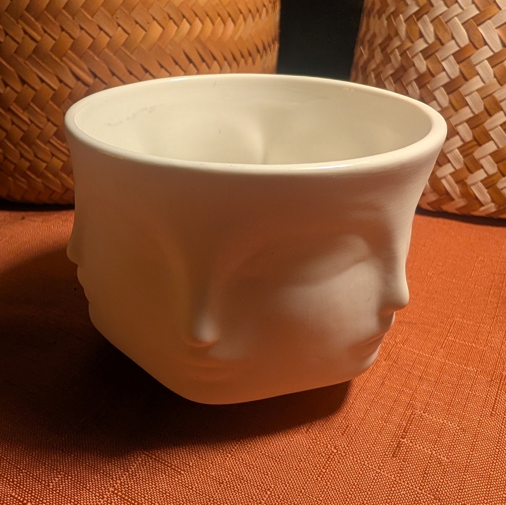White Porcelain Bowl/Planter By Jonathan Adler - Picture 3 of 4